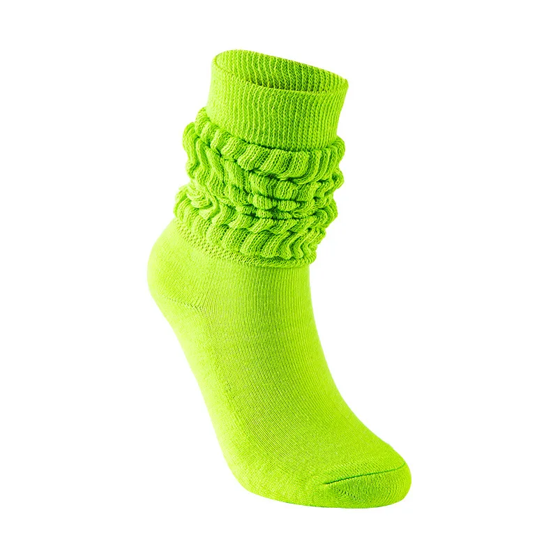 Culori Bomboane Nepriceput Scrunchy Sosete Pentru Femei Timp Liber Stivuite Compact De Bumbac Doamnelor Fete Casual Genunchi Ridicat Boot Sock Streetwear 4