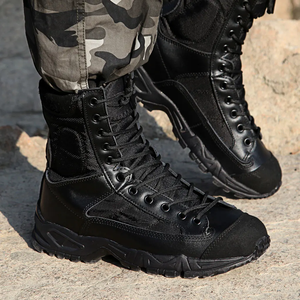 CQB.SWAT Tactice Bocanci de Armată Bocanci de Luptă Armată negru cizme barbati Respirabil Portabil de înaltă calitate Aer Boot 1