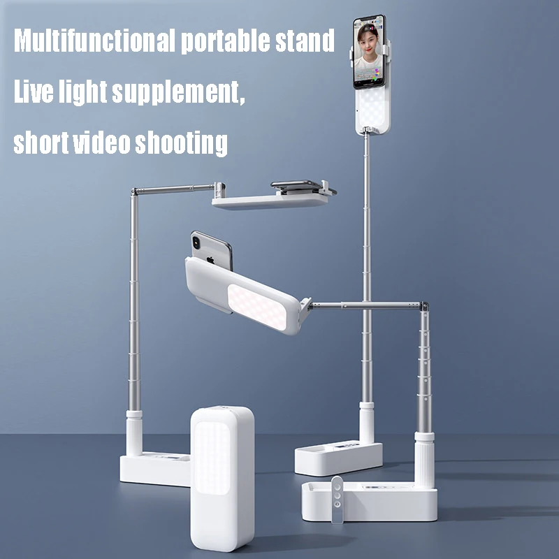 Toate-in-unul Multifunctional Portabil Estompat LED Lumina Pentru Selfie, Celebritate pe Internet Video Live, Retractabil Telefon Mobil Holde' 4