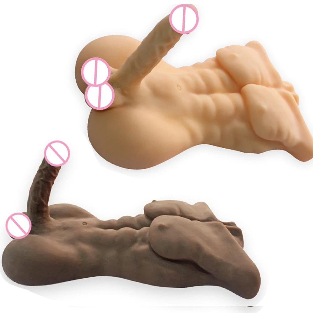 Super Realist Plin TPE de sex Masculin 3D Trunchiului Jumătate de Corp Cu Vibrator Mare Papusa de Sex Pentru Barbati Femei jucarii Sexuale Penis Lung Femei Masturbari jucarii european 0