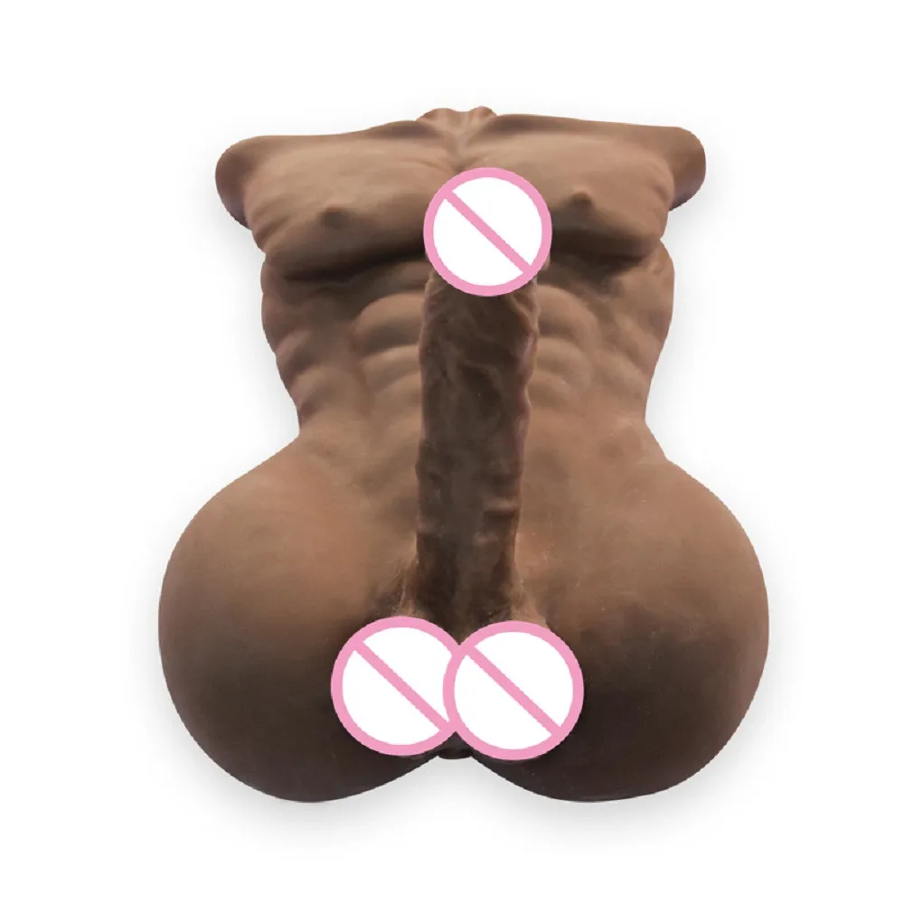 Super Realist Plin TPE de sex Masculin 3D Trunchiului Jumătate de Corp Cu Vibrator Mare Papusa de Sex Pentru Barbati Femei jucarii Sexuale Penis Lung Femei Masturbari jucarii european 4