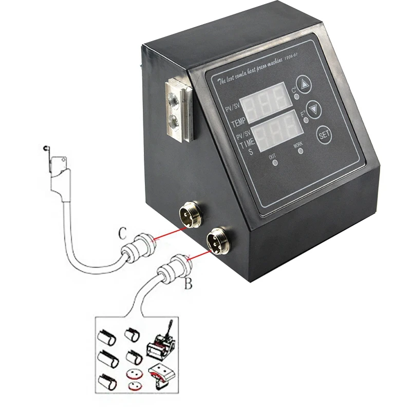 110V NE Plug Căldură Apăsați Aparatul de Control Digital Cutie Pentru Tricou Cana Placă Capac Negru De 15*15 inch Transfer de Căldură Printer 1400W 1