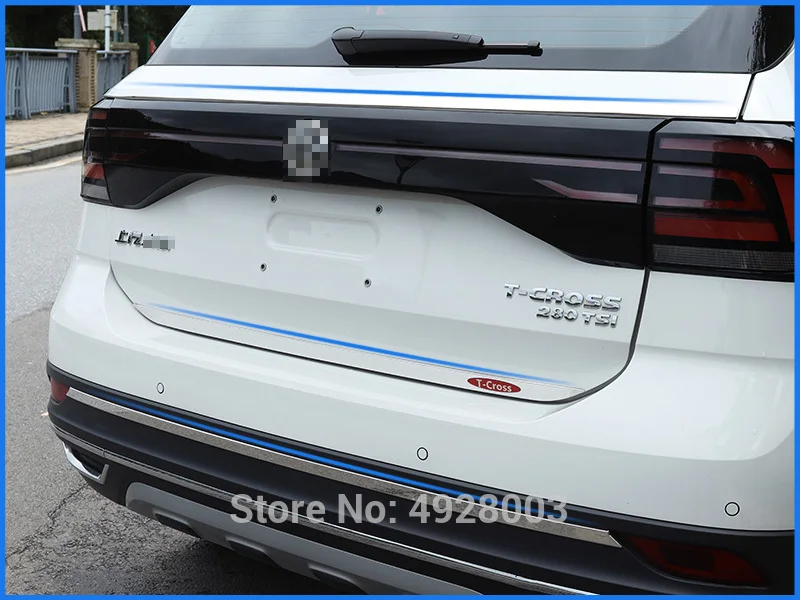 Masina Portbagajul din Spate Coada Caseta de Usa Jos Tăiați Fâșii Autocolante Garnitura pentru VW T-cross Tcross 2019 2022 2021 2020 Auto-styling 2