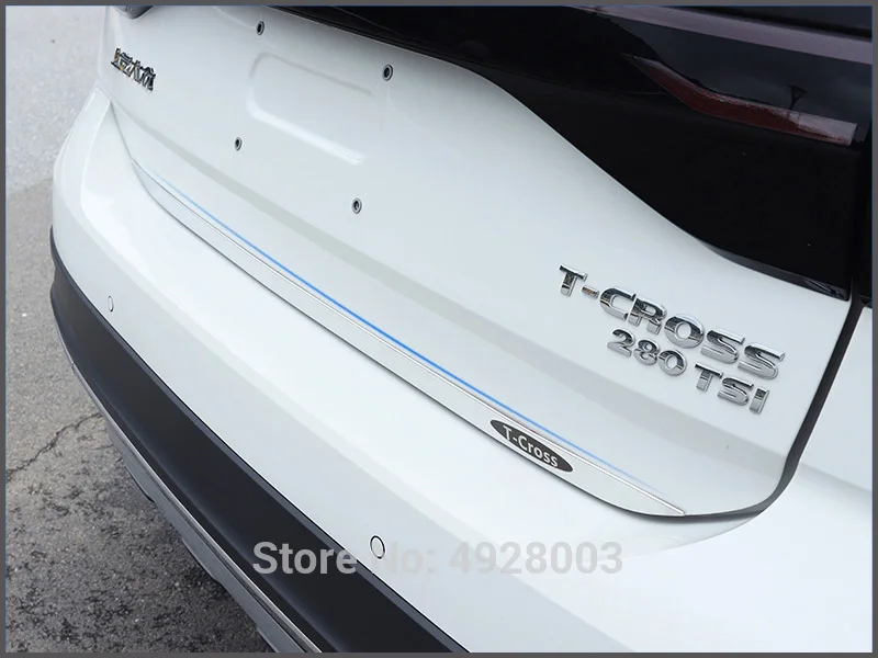 Masina Portbagajul din Spate Coada Caseta de Usa Jos Tăiați Fâșii Autocolante Garnitura pentru VW T-cross Tcross 2019 2022 2021 2020 Auto-styling 3