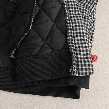 Iarna nou stil de bumbac și lenjerie sacou coreean de mari dimensiuni a fost subțire de imprimare gros cu carouri bumbac căptușit jacheta femei 5