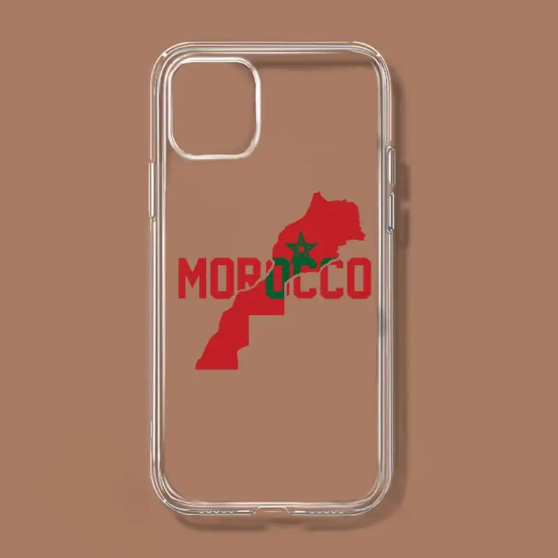 Maroc Flag Telefon Caz Transparent moale Pentru iphone 11 12 13 14 x xs xr pro mini max 1