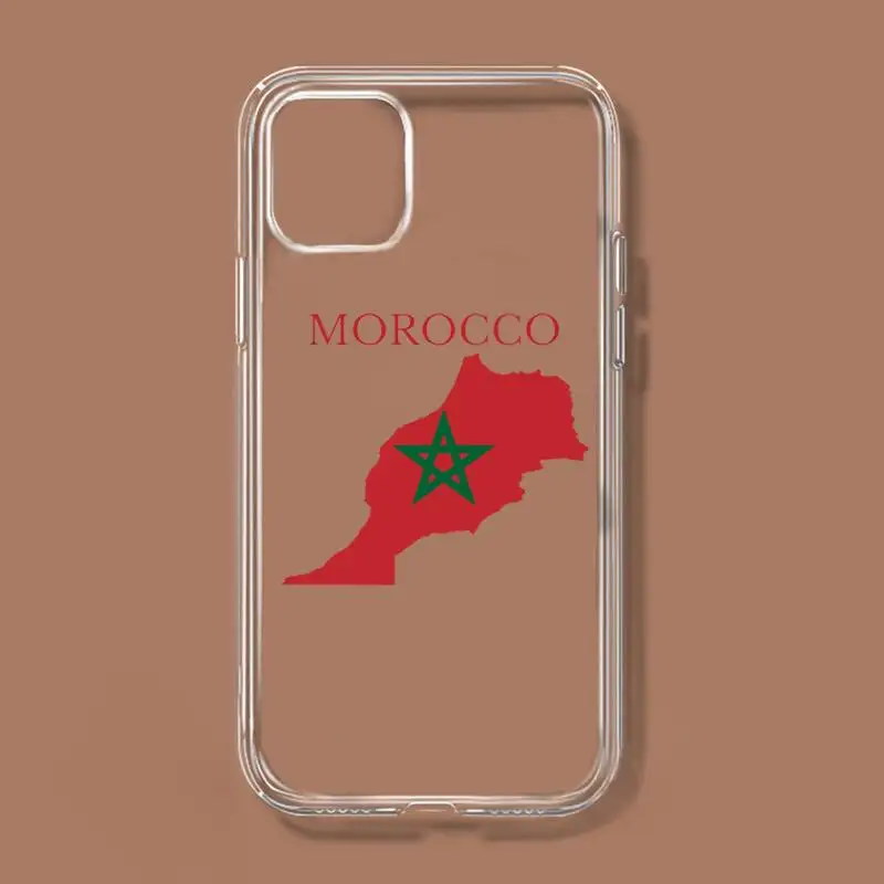 Maroc Flag Telefon Caz Transparent moale Pentru iphone 11 12 13 14 x xs xr pro mini max 3