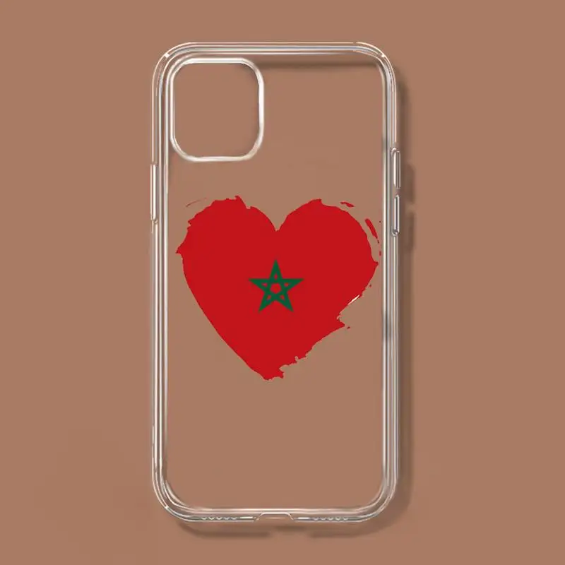 Maroc Flag Telefon Caz Transparent moale Pentru iphone 11 12 13 14 x xs xr pro mini max 5