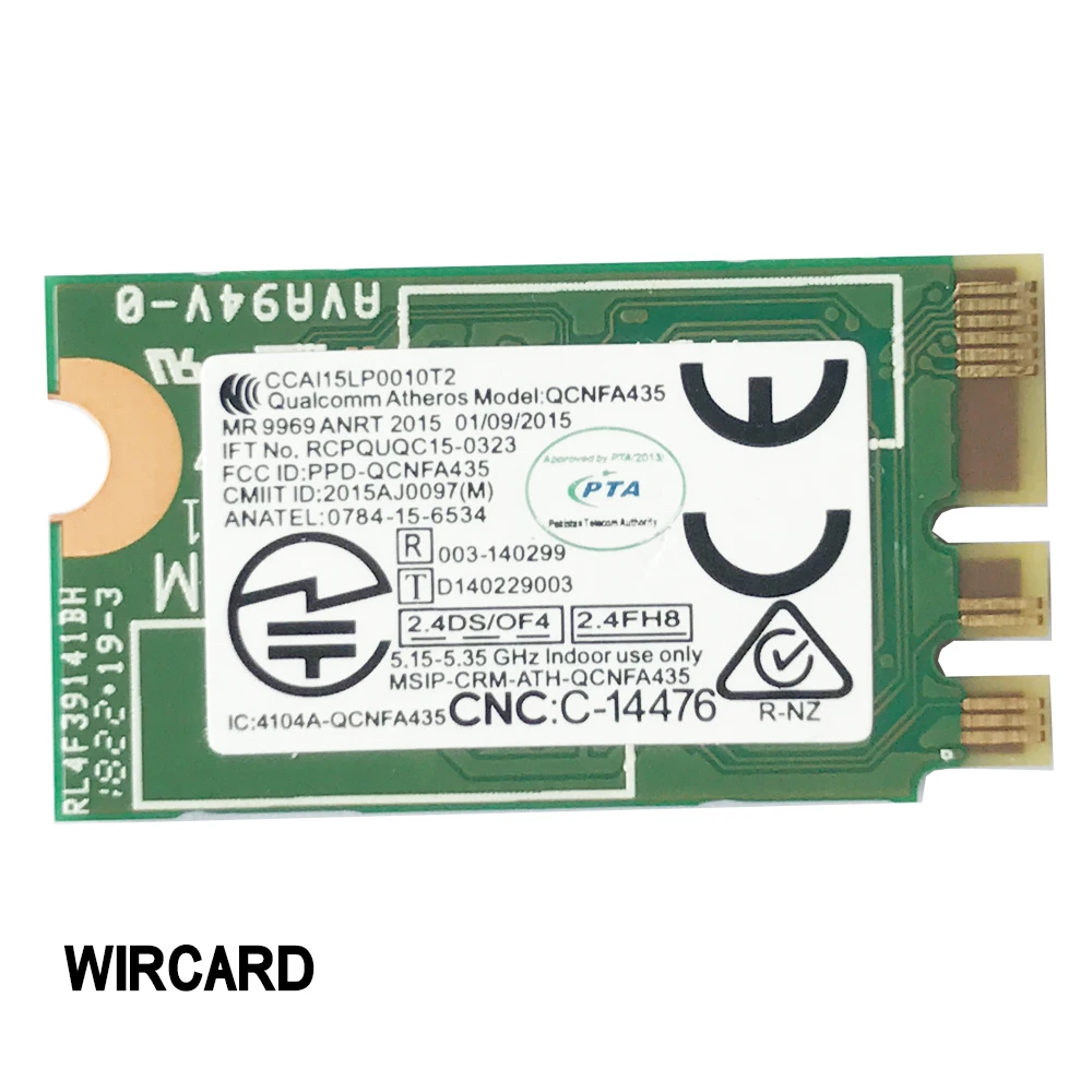 WIRCARD QCNFA435 QCA9377 Dual Band M. 2 Modul WiFi placa wifi 802.11 ac BT 4.1 pentru laptop 1