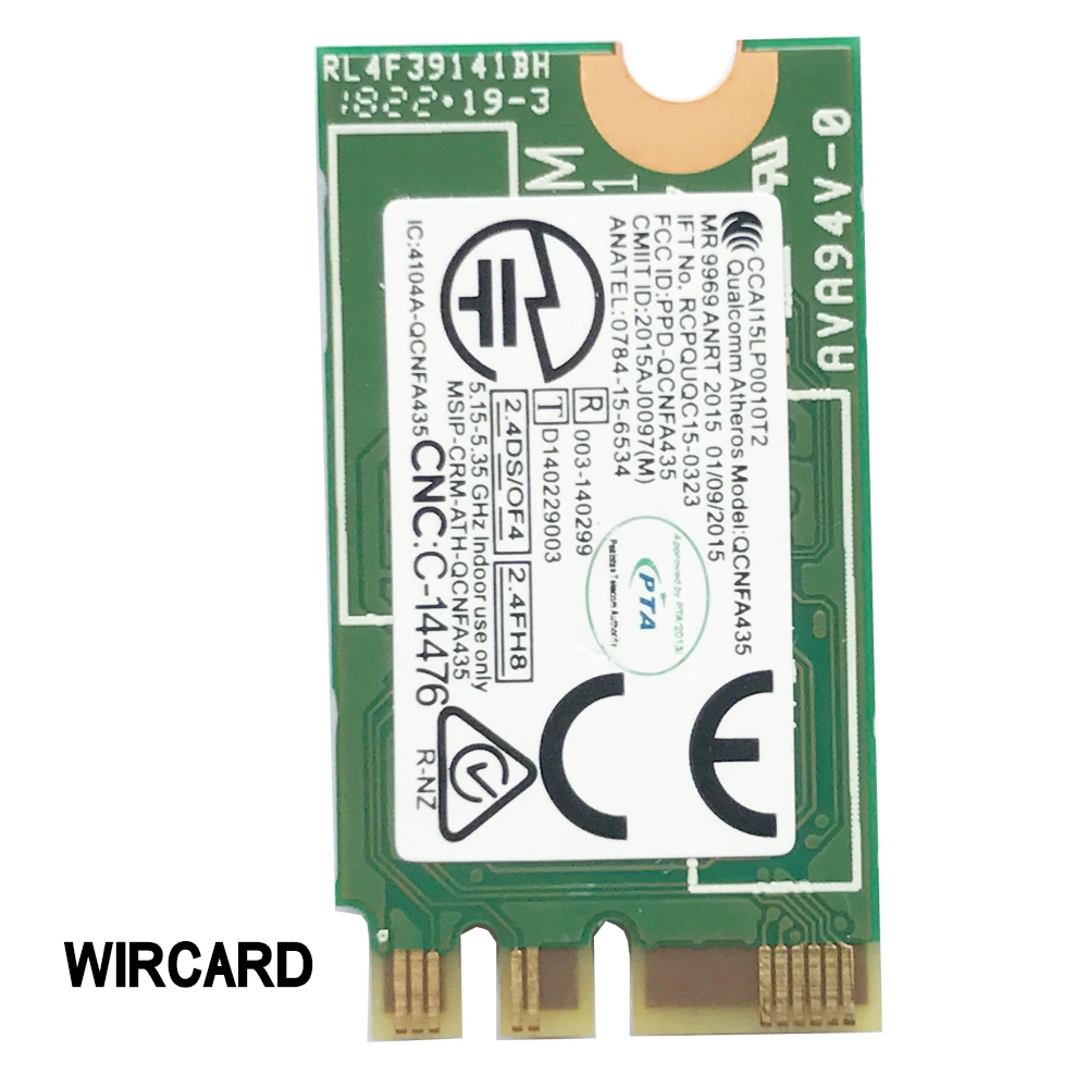 WIRCARD QCNFA435 QCA9377 Dual Band M. 2 Modul WiFi placa wifi 802.11 ac BT 4.1 pentru laptop 3