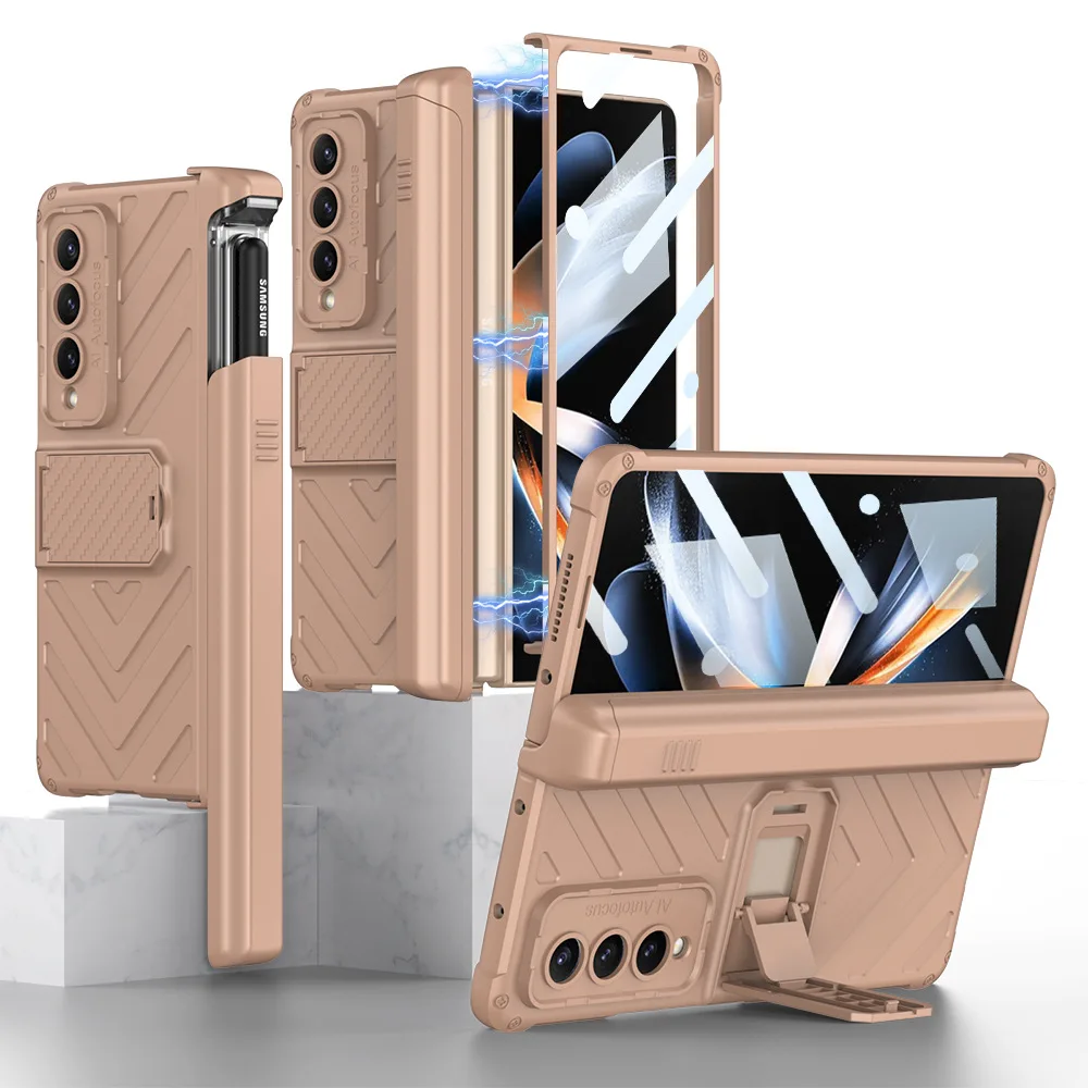 Caz de telefon pentru Samsung Galaxy Z Fold 4 5G protecție Completă cu protector de Ecran Magnetic Pen Caz, Titularul Cover Galaxy Z 3 Ori 0