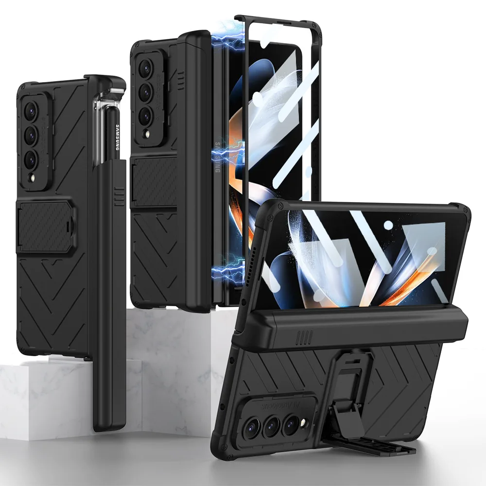 Caz de telefon pentru Samsung Galaxy Z Fold 4 5G protecție Completă cu protector de Ecran Magnetic Pen Caz, Titularul Cover Galaxy Z 3 Ori 1