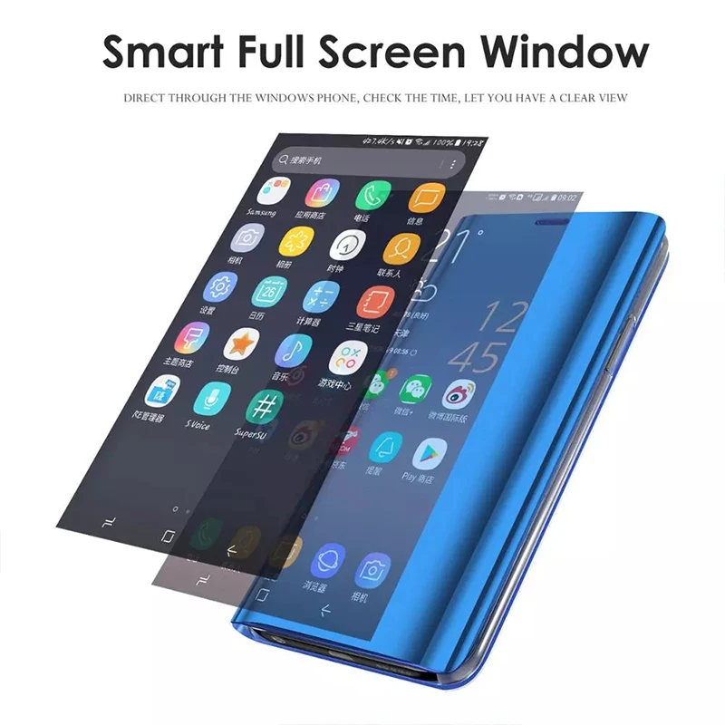 Smart Mirror Magnetic Flip case Pentru Samsung Galaxy S22 Ultra S 22 22 Plus S22Ultra 5G SamsungS22 Suport de Carte de Telefon a Acoperi Coque 2