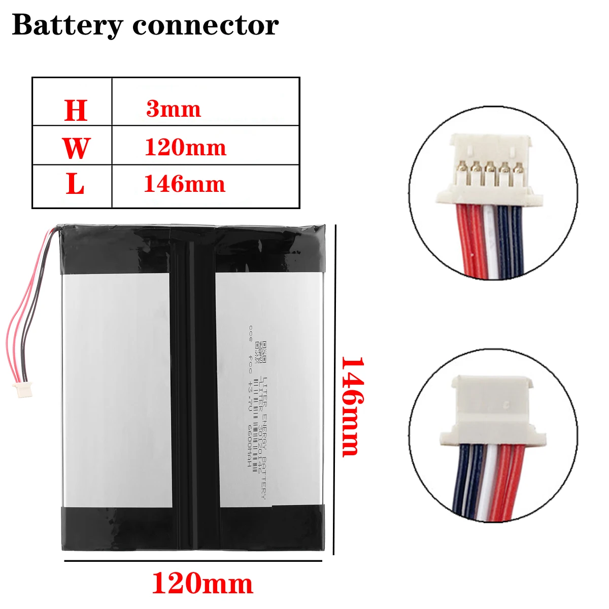 5 fire 30120146 3.7 V 6600MAH Baterie Litiu-Polimer Recorder Acumulatori Baterie Tabletă 1