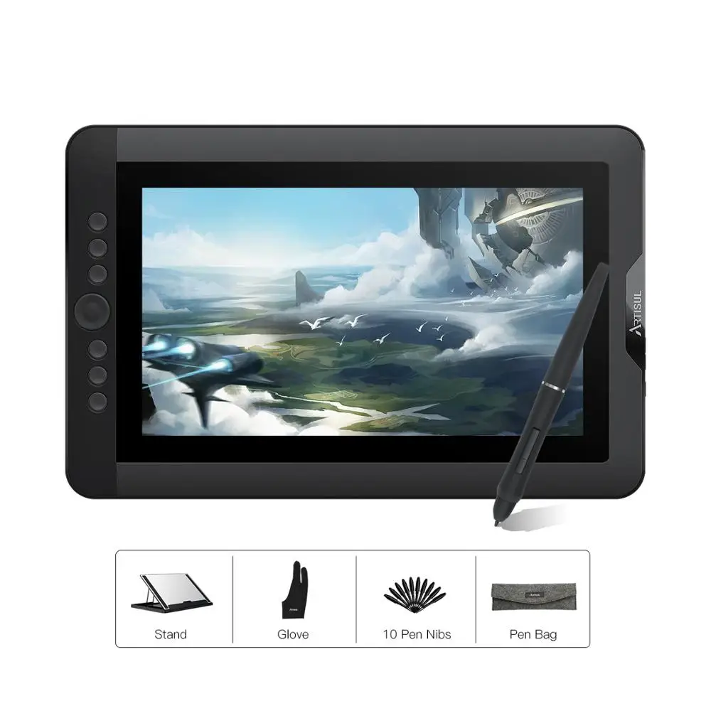 Artisul D13S 13.3 inch Digital Tableta Grafica Desen Baterie-Desen liber Tableta Monitor 8192 Nivele, cu Taste 0