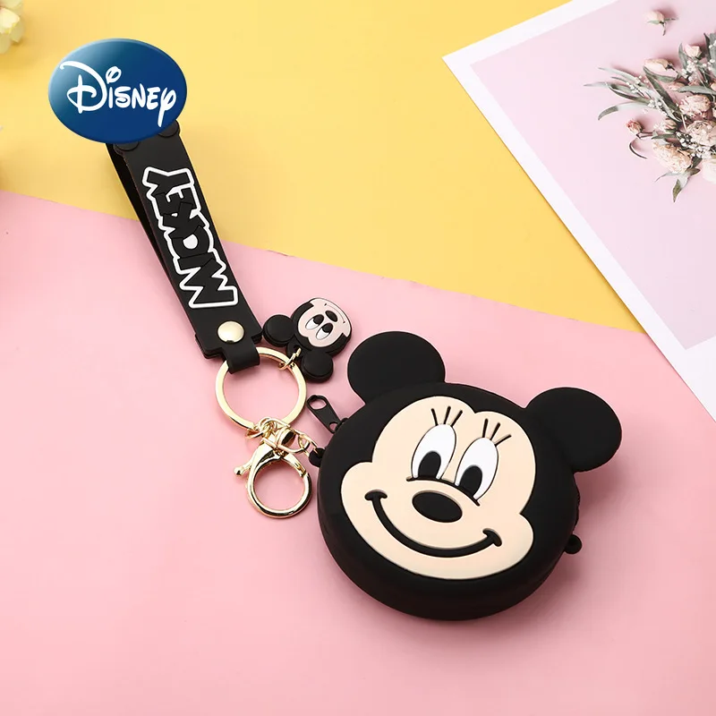 Disney Mickey Noua Moda Doamnelor Portofel De Înaltă Calitate Căști Sac De Desene Animate Pentru Copii Breloc Din Silicon Cu Fermoar Drăguț Portofel 4