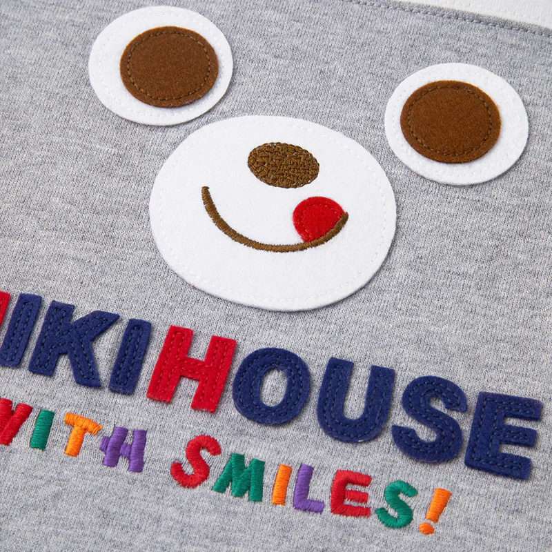 Baieti Haine Copii Trei Culori de Toamna Smiley Urs Drăguț cu Mâneci Lungi T-Shirt Fete Gât de Top pentru Copii Haine pentru Copii 2