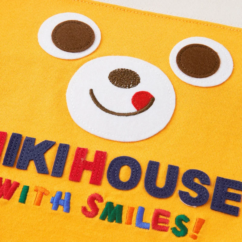 Baieti Haine Copii Trei Culori de Toamna Smiley Urs Drăguț cu Mâneci Lungi T-Shirt Fete Gât de Top pentru Copii Haine pentru Copii 3