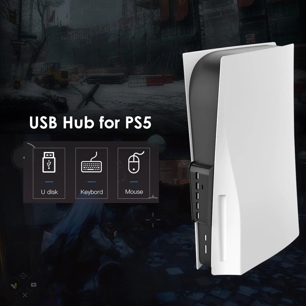 Pentru PS5 6 in 1 USB Hub USB Splitter Expander Hub Adaptor cu 5 USB A + 1 C USB Porturi pentru PS 5 Ediție Digitală Consola 0
