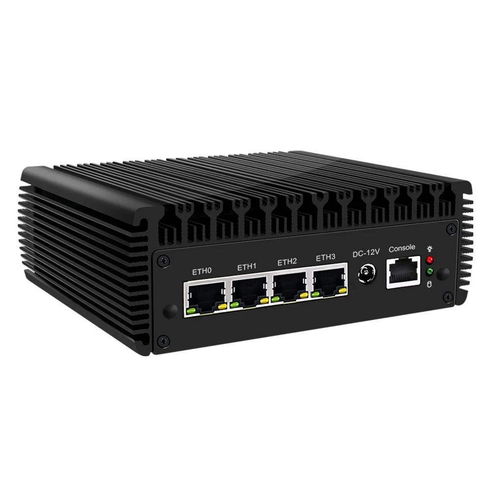 2.5 G Moale Router Solid fără ventilator Mini PC 4 Intel i225-V B3 2500M LAN Celeron N5105 pfSense Firewall Aparat OPNsense Proxmox 3