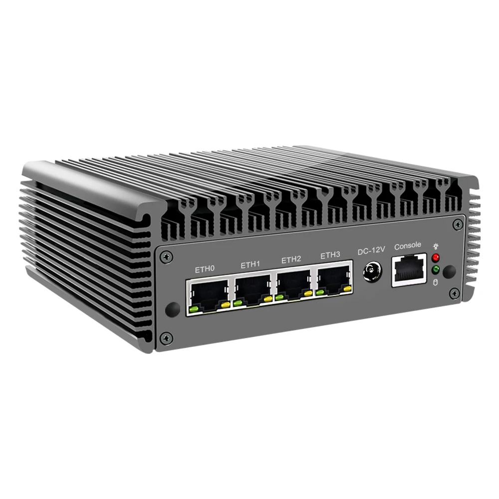 2.5 G Moale Router Solid fără ventilator Mini PC 4 Intel i225-V B3 2500M LAN Celeron N5105 pfSense Firewall Aparat OPNsense Proxmox 4