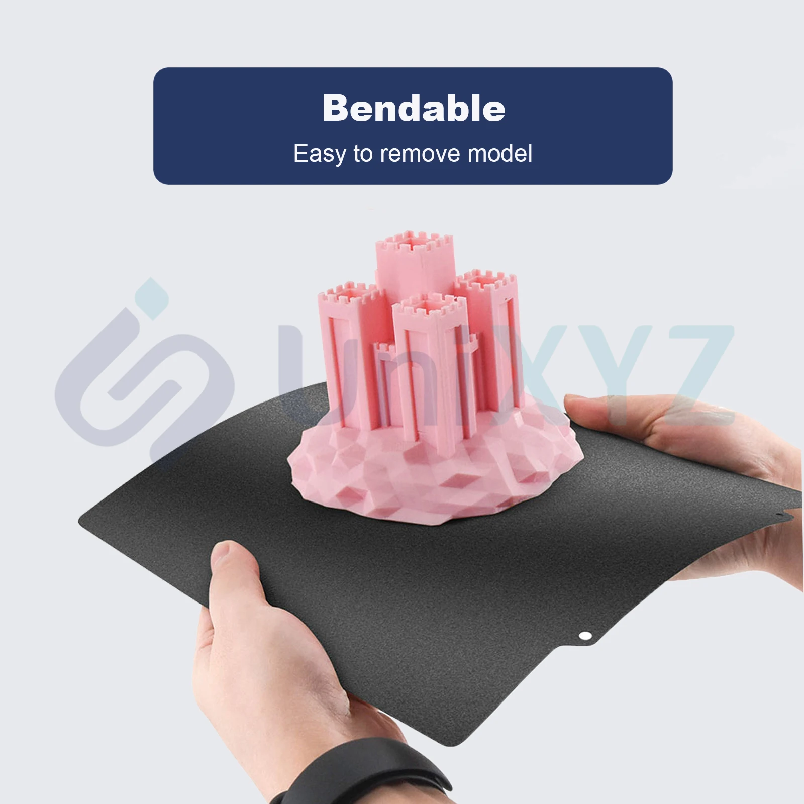 UniXYZ Upgrade Bambu Laborator X1 Imprimantă 3D Construi Placa, Dublă față-Verso Texturate PEI Oțel Magnetic Flexibil Pat Încălzit Foaia de 256mm 1