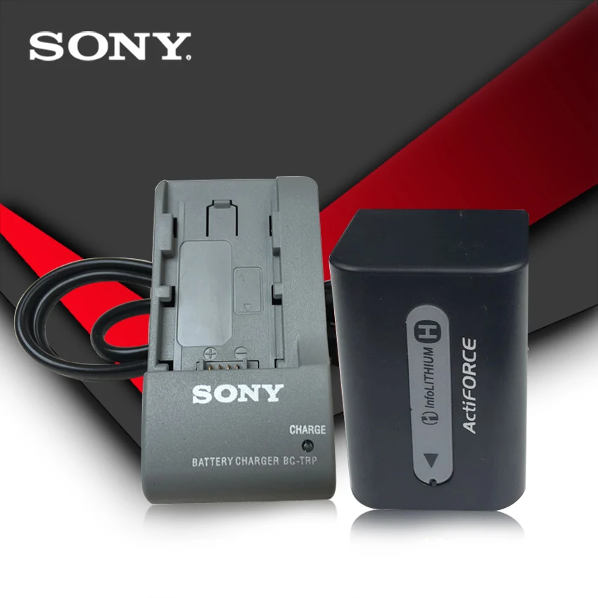 1 buc/lot Original Sony NP-FH70 NPFH70 NP-FH60 DCR-DVD650 HC52 SX40 litiu baterii aparat de fotografiat Digital Baterie + Incarcator 0