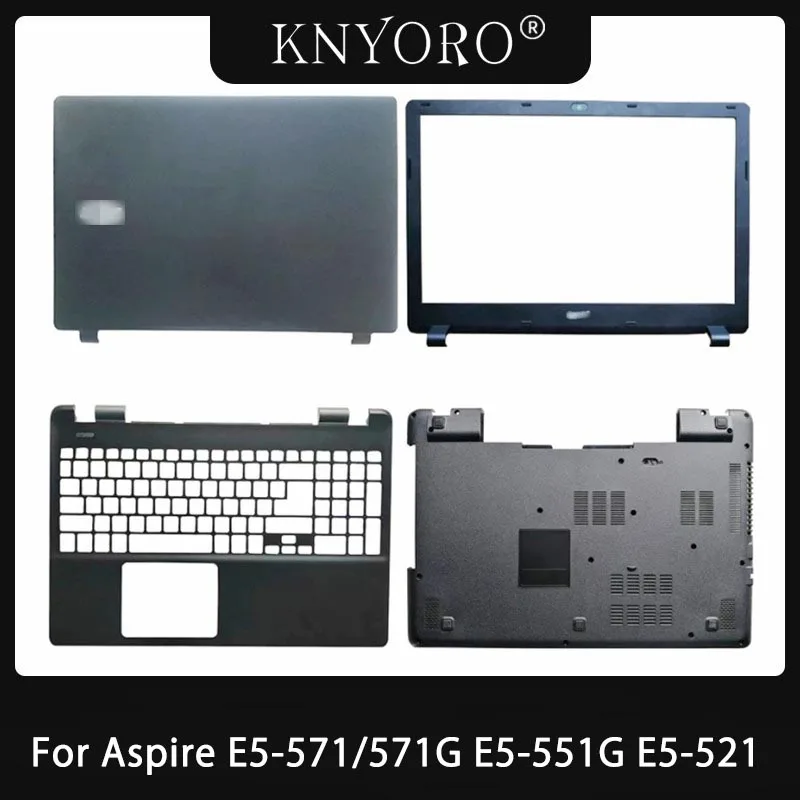 Laptop LCD Capac Spate/Frontal/zonei de Sprijin pentru mâini/Jos de Caz Pentru Acer Aspire E5-571 E5-571G E5-551G E5-521 E5-511 V3-532 Negru Shell 0