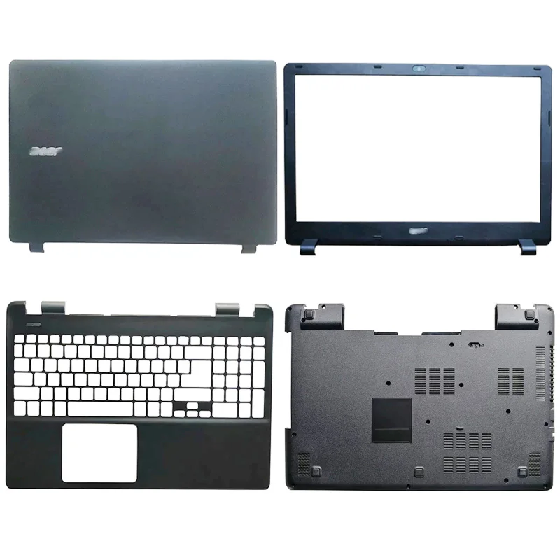 Laptop LCD Capac Spate/Frontal/zonei de Sprijin pentru mâini/Jos de Caz Pentru Acer Aspire E5-571 E5-571G E5-551G E5-521 E5-511 V3-532 Negru Shell 4