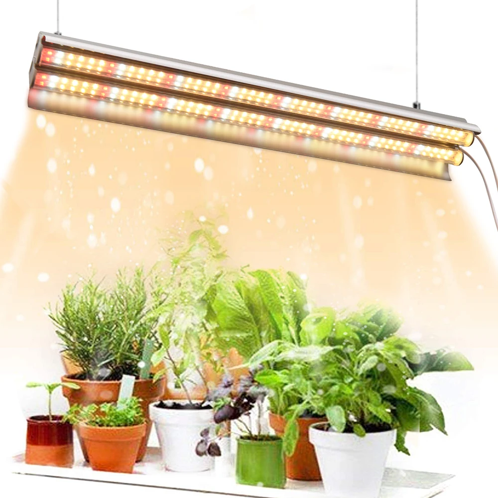 LED-uri Cresc Lumini 3000K Spectru Complet de Creștere Lampa LED Iluminat 50cm tub Dublu de plante candelabru pentru Hidroponice de Plante de Interior 0