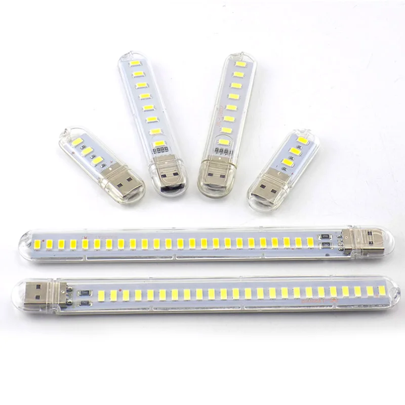 Mini 8 led 3 LED 24 LED 5V USB alb cald Lampă 8LEDs Carte lanterna Lumina de Noapte Portabil pentru Nota Power Bank de Iluminat Calculator 2