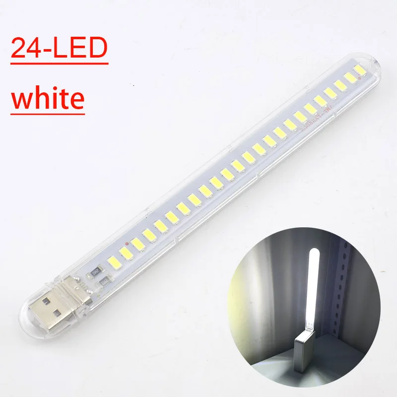 Mini 8 led 3 LED 24 LED 5V USB alb cald Lampă 8LEDs Carte lanterna Lumina de Noapte Portabil pentru Nota Power Bank de Iluminat Calculator 3