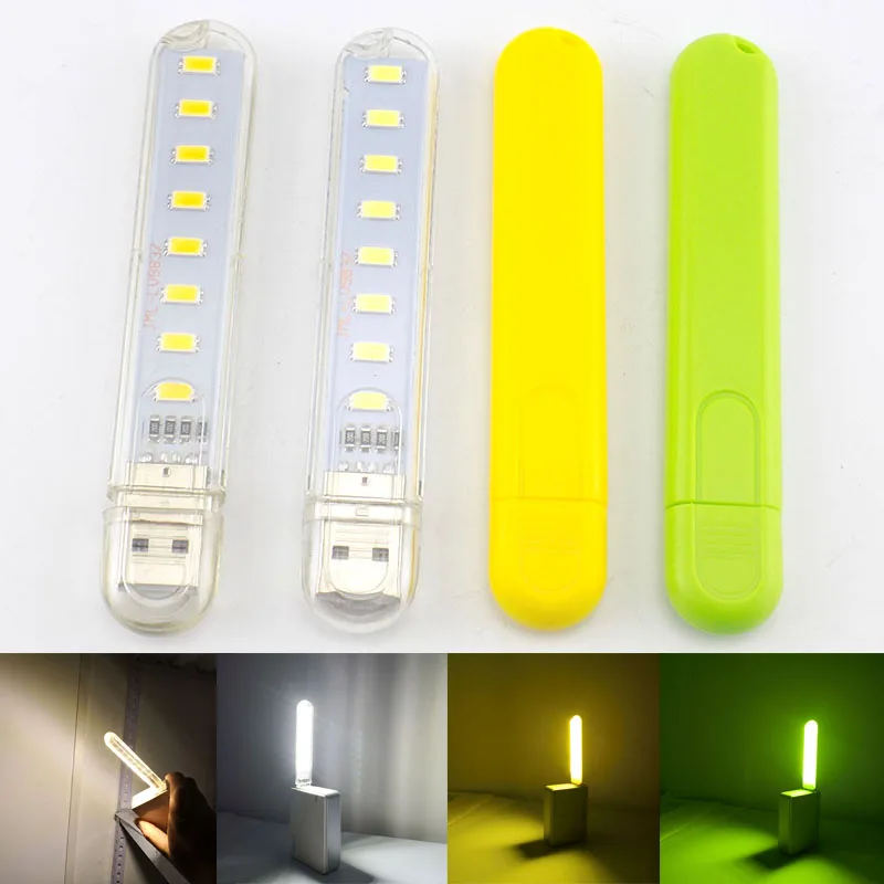 Mini 8 led 3 LED 24 LED 5V USB alb cald Lampă 8LEDs Carte lanterna Lumina de Noapte Portabil pentru Nota Power Bank de Iluminat Calculator 4