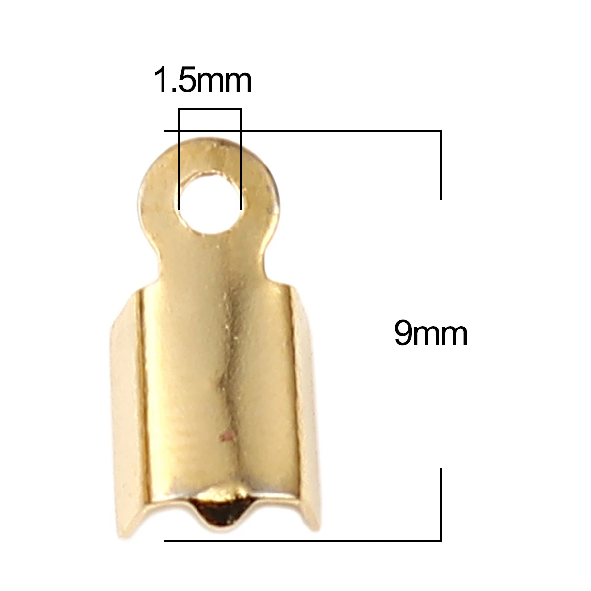 30 Buc 304 din Oțel Inoxidabil Seria Cablu End Sertizare Capace Pentru a Face Bijuterii Dreptunghi de Culoare de Aur Colier DIY (se Potrivește 3mm Cablu) 1