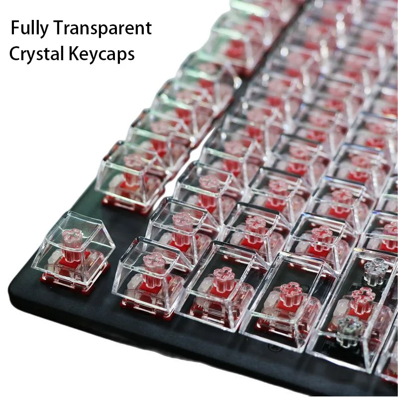 Cristal Clar PC Taste Gamer Tastatură Mecanică Noutate Ghețar pe Deplin Transparente Cherry Profil Cheie Capac Personalizat cu iluminare RGB 2