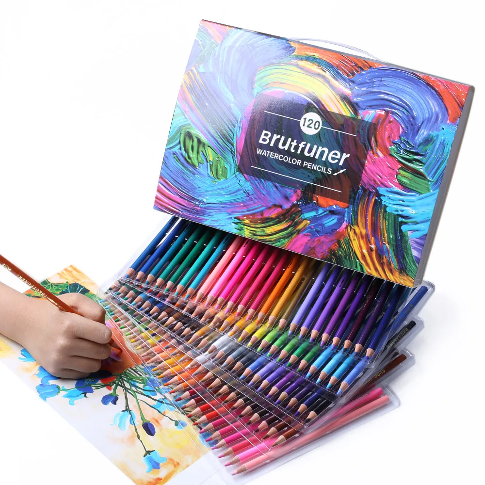 Brutfuner Macaron 50 Culoare Profesionist De Creioane Colorate Din Lemn De Desen Acuarelă Set De Instrumente De Scris Pentru Școală, Rechizite Cadou De Ziua De Nastere 0