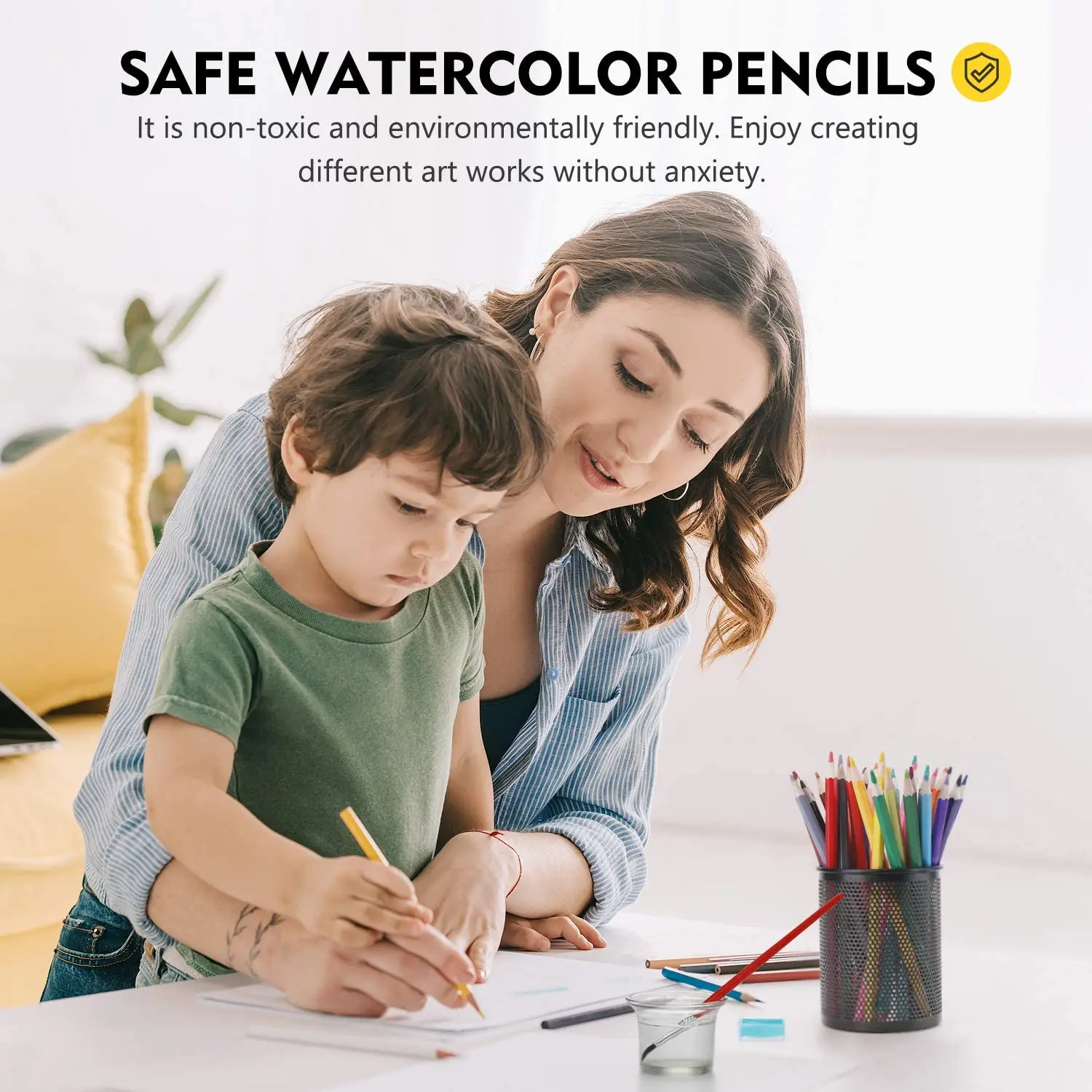 Brutfuner Macaron 50 Culoare Profesionist De Creioane Colorate Din Lemn De Desen Acuarelă Set De Instrumente De Scris Pentru Școală, Rechizite Cadou De Ziua De Nastere 4