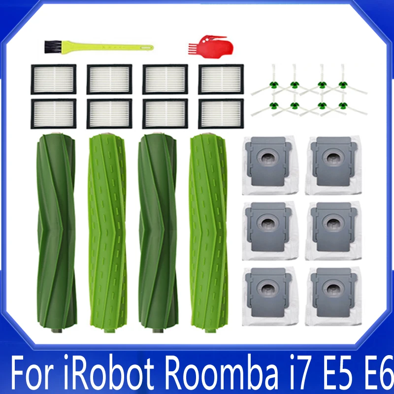 Filtru Hepa Sac de Praf Perii Pentru iRobot Roomba i7 E5 E6 i3 Seria Robot Aspirator Înlocuire Piese de Schimb, Accesorii 0