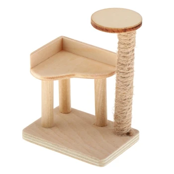 1:12 Păpuși Animal de casă Pisică Copac Turn de Jucării, Miniaturi Decor Mobilier pentru 1/12 Papusa Casa Decor Mobilier Accesorii