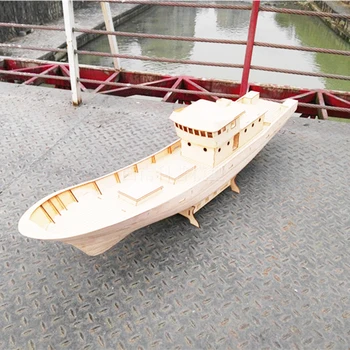1/30 110cm Trauler Model de Barca de Lemn Model Kit DIY de Mână asamblat Cadru Barca Băiat de Asamblare Jucarii
