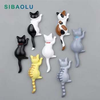 1 buc Mica Pisici Pisoi magnet de Frigider de simulare de Animale desene animate de tablă autocolant Magneți de Frigider copil jucărie de Acasă Decorare