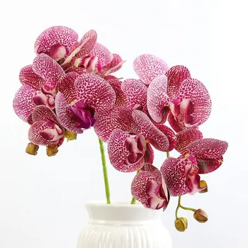 1 buchet (6 capete) de plastic Fluture orhidee , utilizate pentru acasă decorare, decorare nunta de flori