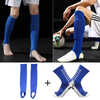 1 set potrivit pentru adulți de formare de fotbal de echipamente cu toc fix sport picior de acoperire de fotbal șosete de protecție în aer liber f