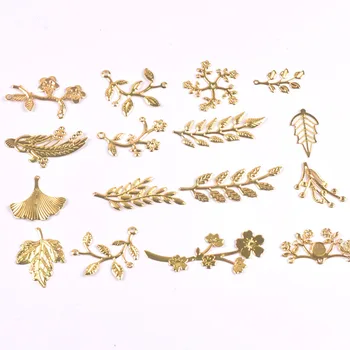10-30buc aur Filigran Împachetări cu frunze de Conectori de Metal Artizanat articole pentru acoperirea capului, accesorii pentru Bijuterii de Luare 20-70mm YKL0912