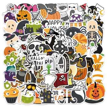 10/50/100buc Halloween Retro Fantoma Dovleac Autocolante, Decal DIY Valiza Album Frigider Laptop Motocicleta Amuzant Jucărie pentru Copii Autocolant