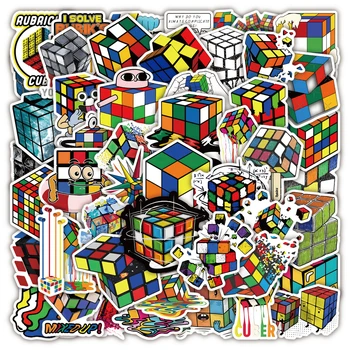 10/50 Pc-uri de Desene animate Cub Rubik Graffiti Autocolant Decor Cana Valiza Laptop Notebook Mână Cont Subțire Impermeabil Autocolante