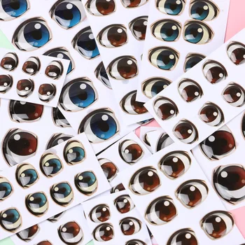 10 Pereche de Ochi de Desene animate Autocolante Băiat Anime Figurina Papusa Organ Paster Decalcomanii DIY Ochi de Sticlă Chips-uri Papusa de Hârtie Accesorii