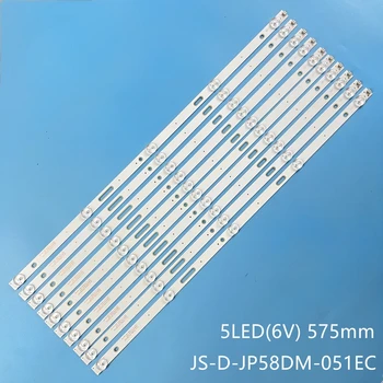 10 unids/set LED bar 5LED para polaroid 58 tvled584k01 JS-D-JP58DM-051EC(81225) E58DM100 3030-5S1P K58DLJ10US K58DLJ10VS