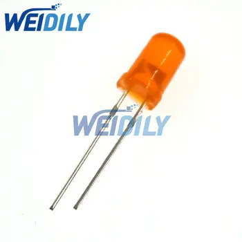 100BUC 5mm LED-uri Orange Light-emitting Diode Metri lungime 16-18mm DIP Led Portocaliu Culoare NOUA