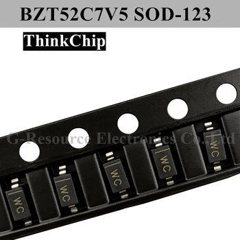 (100buc) BZT52C7V5 SOD-123 SMD 1206 Tensiune Stabilizată cu Diodă de 7.5 V (Marcaj WC)